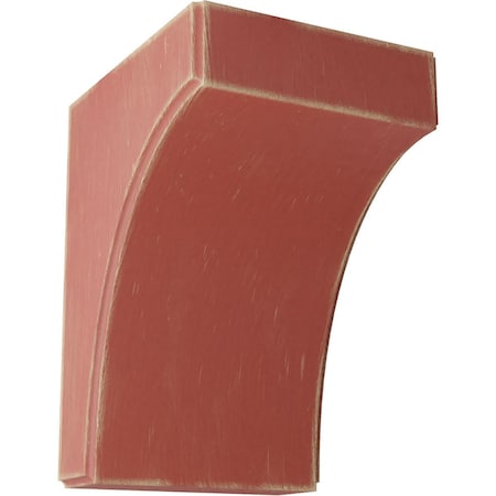Ekena Millwork 5 1/4"W x 6"D x 8"H Clarksville Wood Vintage Decor Bracket, Salvage Red BKTWD05X06X08CVRD